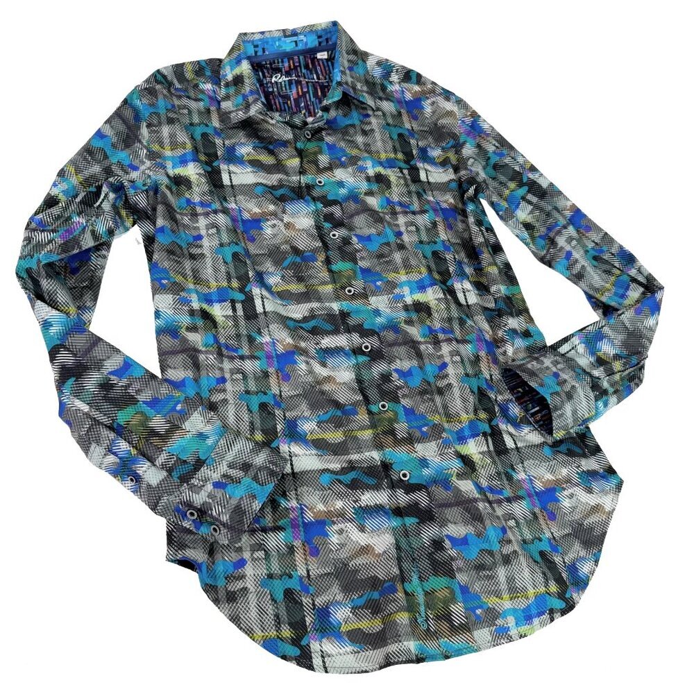 NWT Robert Graham Men's Hydroflauge Long Sleeve Button Down Casual 3XL